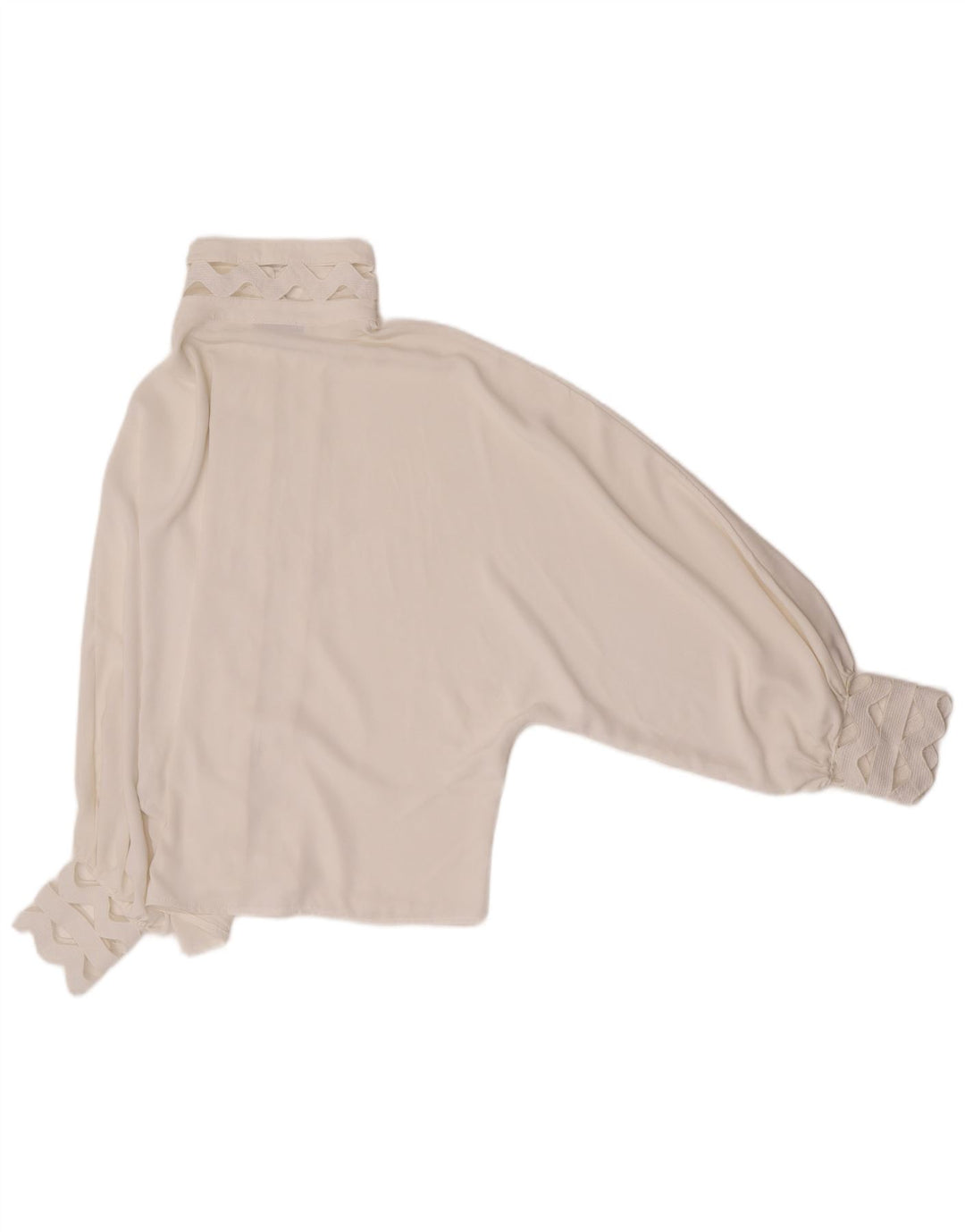 Vintage Womens Shirt Blouse UK 14 Large White Polyester