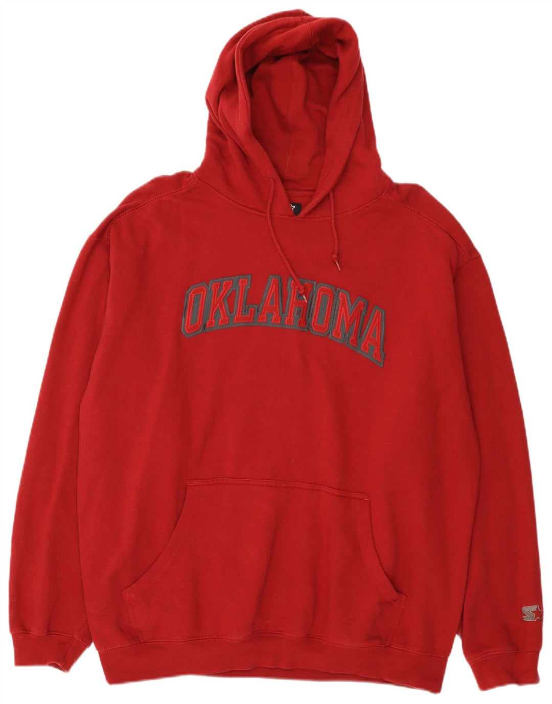 Starter Mens Oklahoma Graphic Hoodie Jumper XL Red Cotton