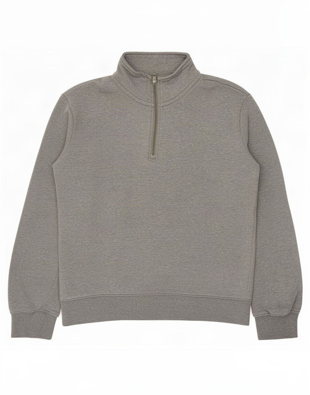 Marks & Spencer Mens Zip Neck Sweatshirt Jumper Small Grey Cotton