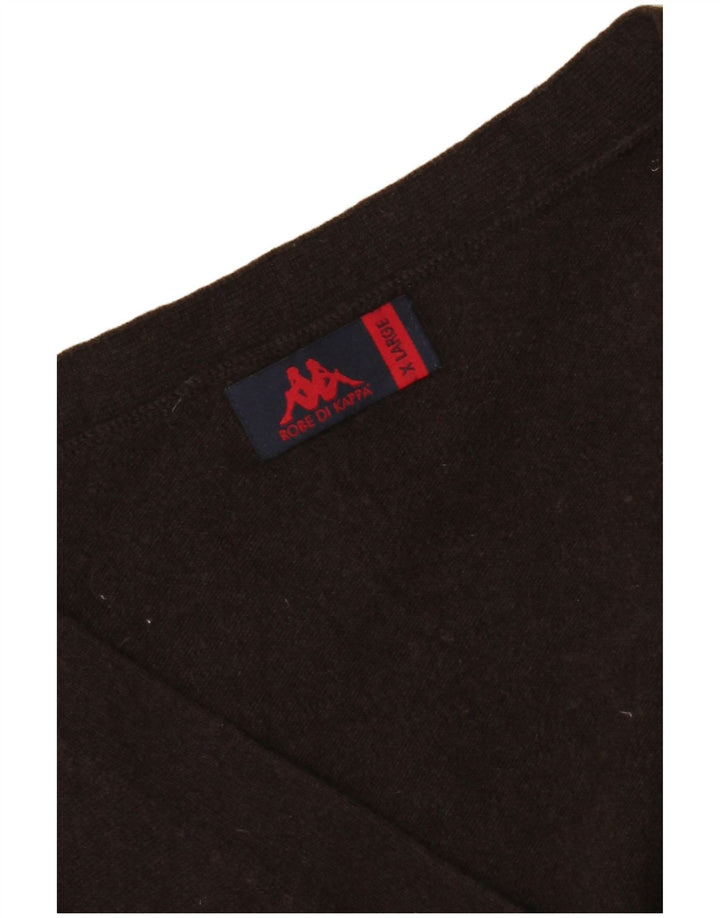 Kappa Mens Cardigan Sweater XL Brown