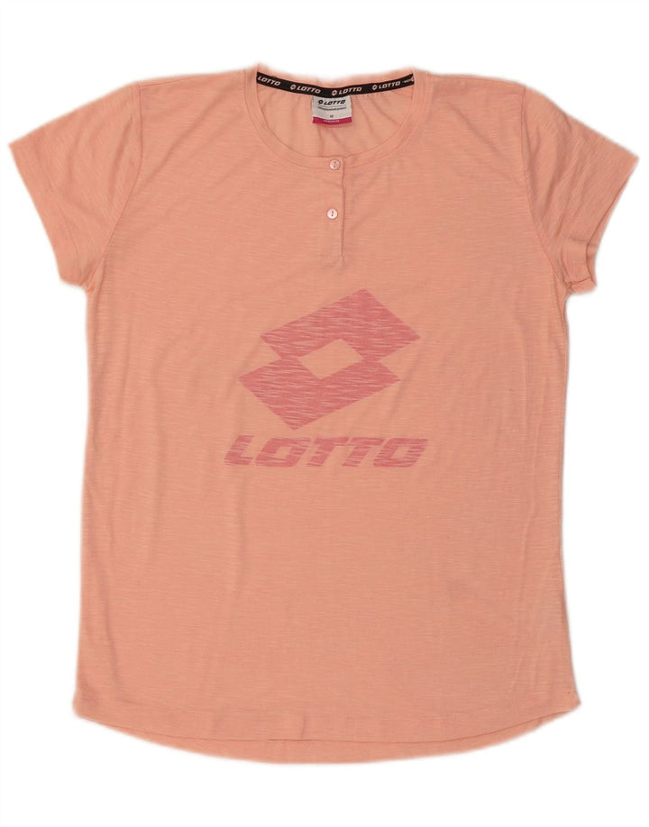 Lotto Womens Graphic T-Shirt Top UK 14 Medium Pink Polyester