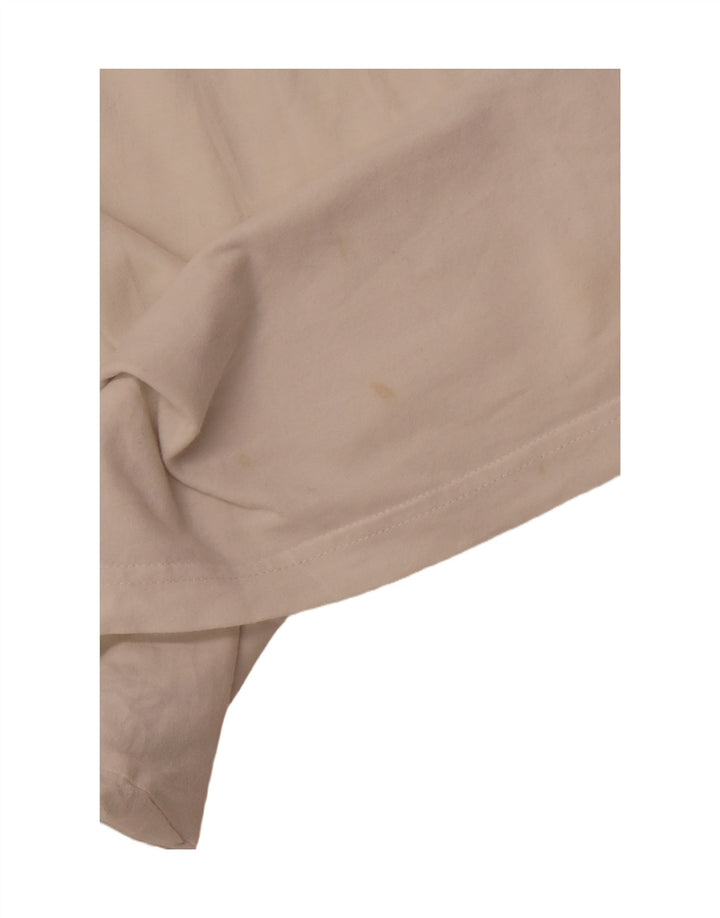 ADIDAS Mens T-Shirt Top Small Off White Cotton