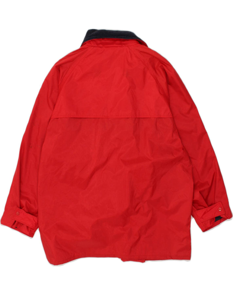 SLAM Mens Double Breasted Windbreaker Jacket UK 40 Large Red Nylon | Vintage Slam | Thrift | Second-Hand Slam | Used Clothing | Messina Hembry 