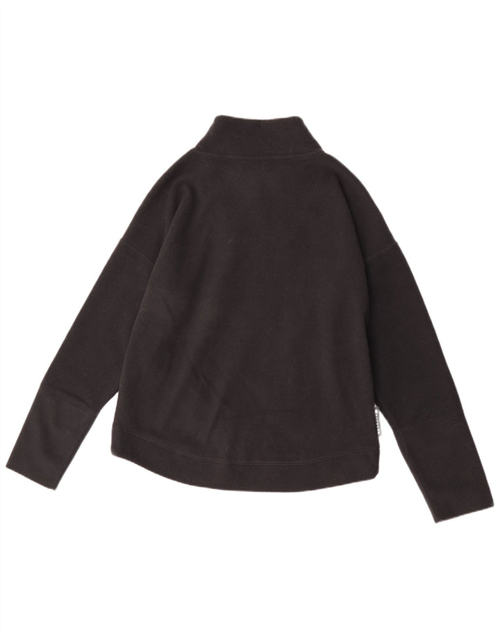 Under Armour Womens Graphic Zip Neck Fleece Jumper UK 14 Medium Black