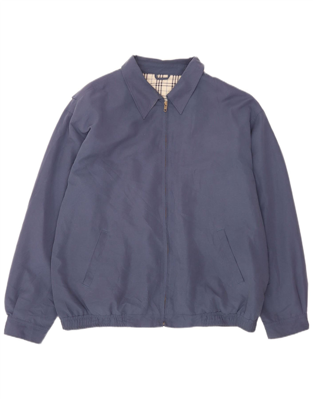 Bhs Mens Bomber Jacket UK 47/49 2XL Navy Blue Cotton