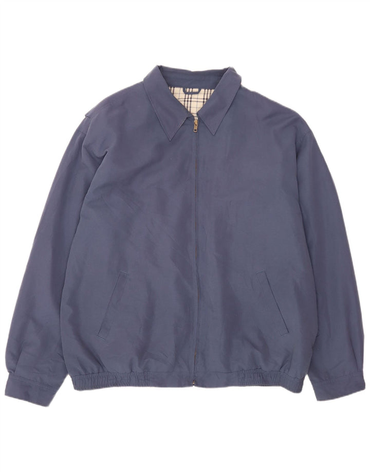 Bhs Mens Bomber Jacket UK 47/49 2XL Navy Blue Cotton