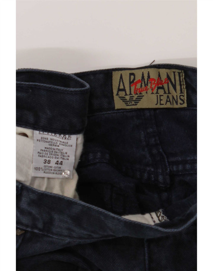 Armani Mens Straight Jeans W38 L30 Navy Blue Cotton