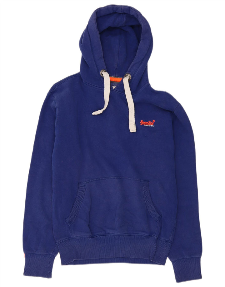 Superdry Mens Hoodie Jumper Small Blue Cotton