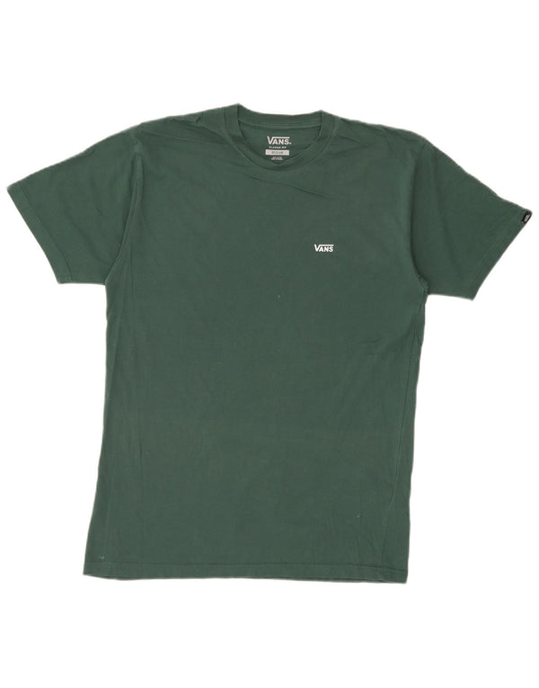 VANS Mens Classic Fit T-Shirt Top Medium Green Cotton