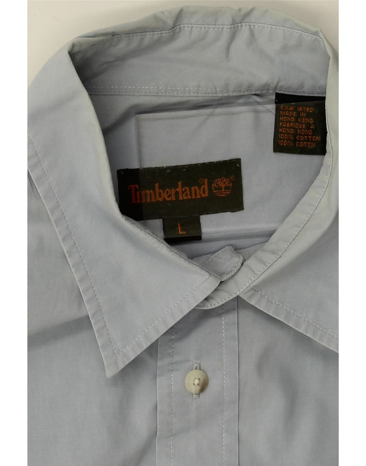 TIMBERLAND Mens Shirt Large Blue Cotton Vintage Timberland and Second-Hand Timberland from Messina Hembry 