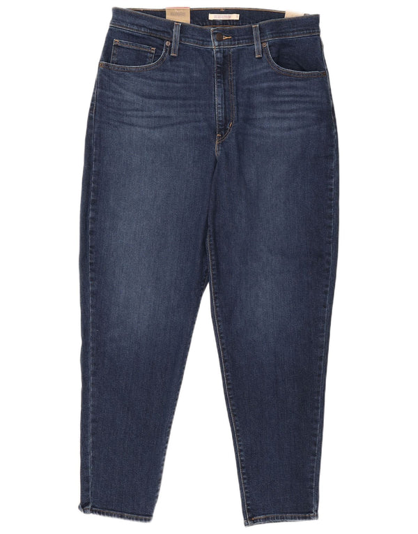 Levi's Womens Mom Jean High Waist Tapered Jeans W33 L29 Blue Cotton