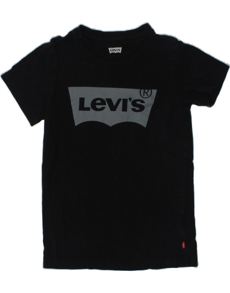 LEVI'S Boys Graphic T-Shirt Top 7-8 Years Medium  Black Cotton | Vintage Levi's | Thrift | Second-Hand Levi's | Used Clothing | Messina Hembry 