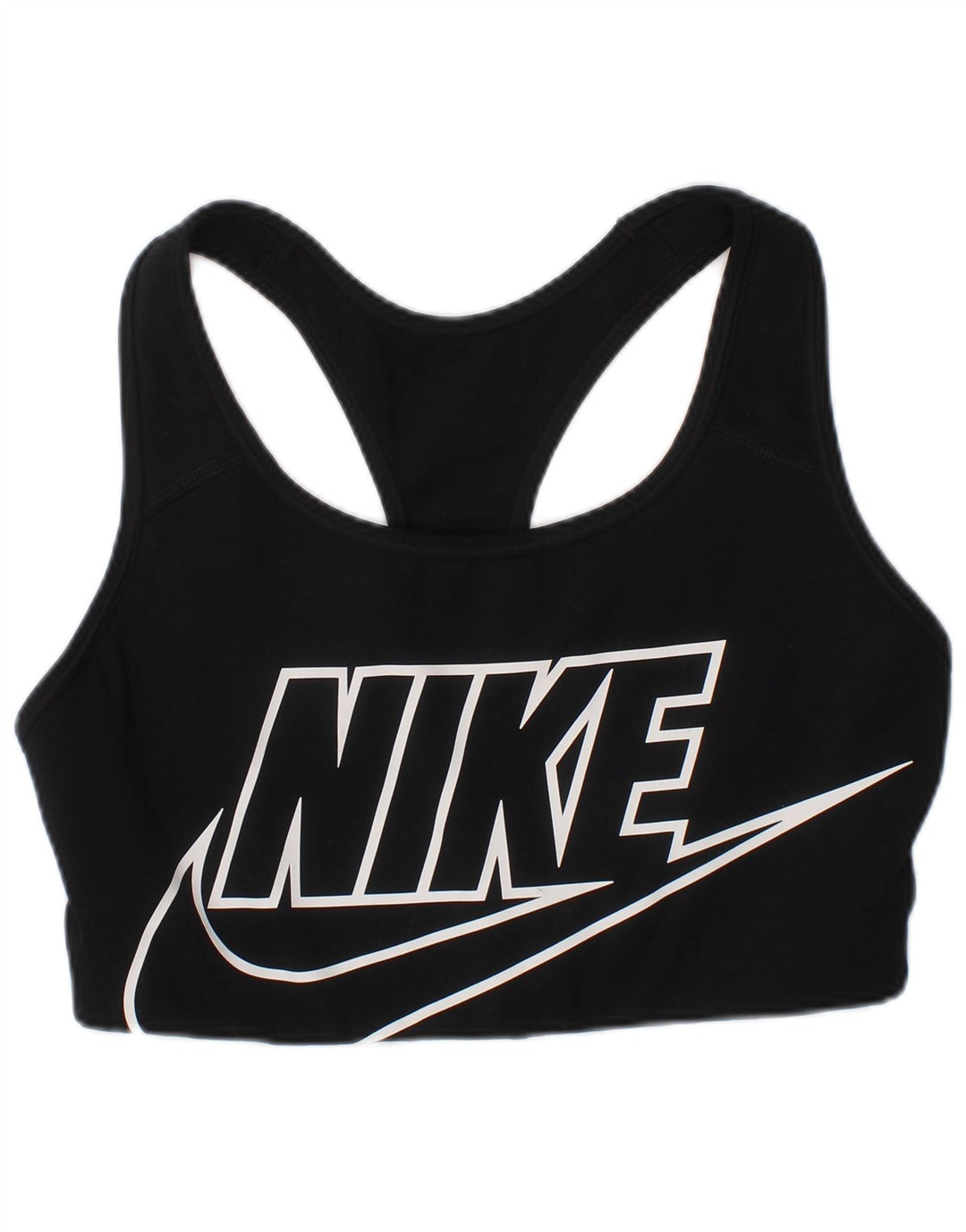Nike Womens Graphic Sport Bra Top Large Black Sports