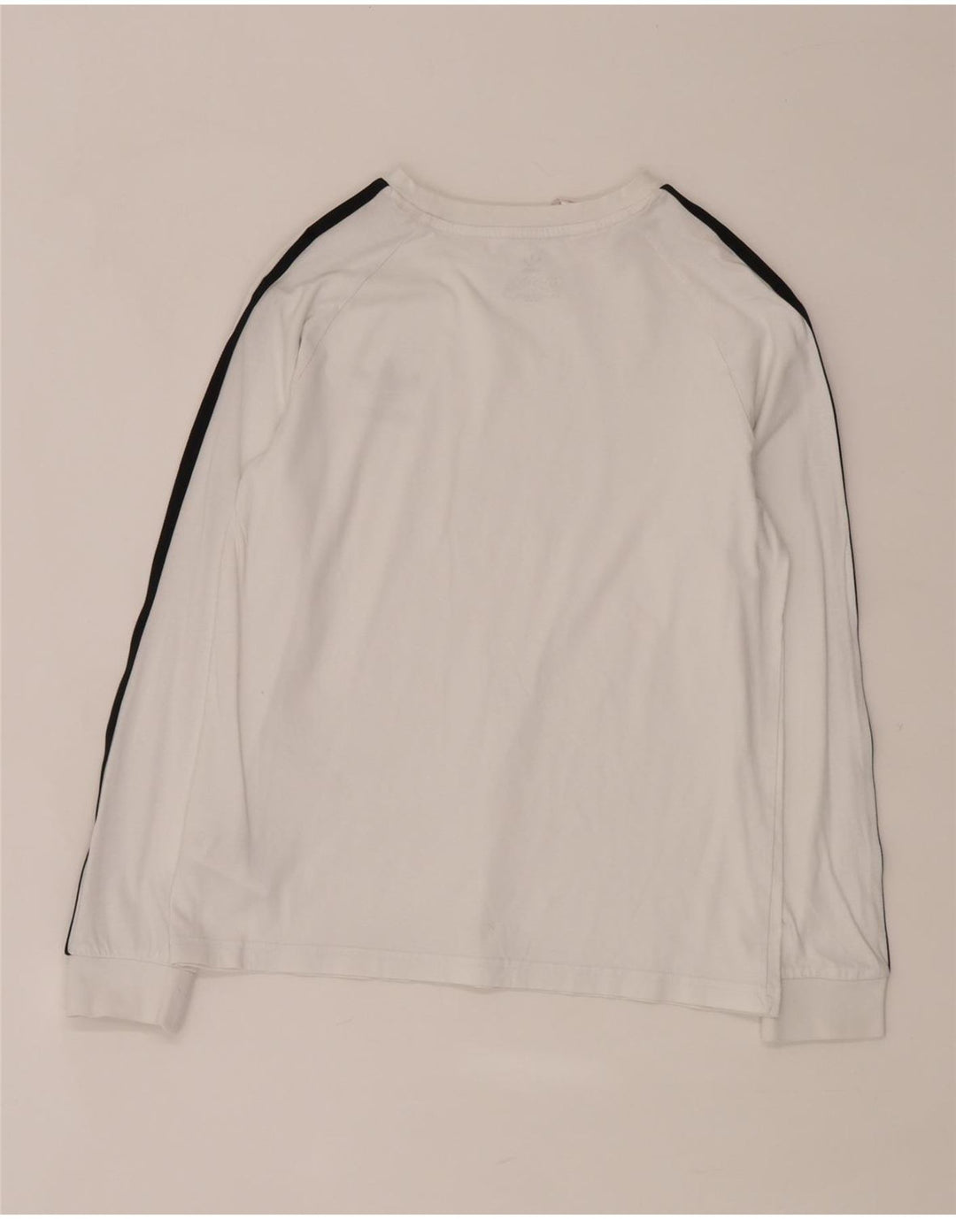 Adidas Boys Top Long Sleeve 12-13 Years White Cotton