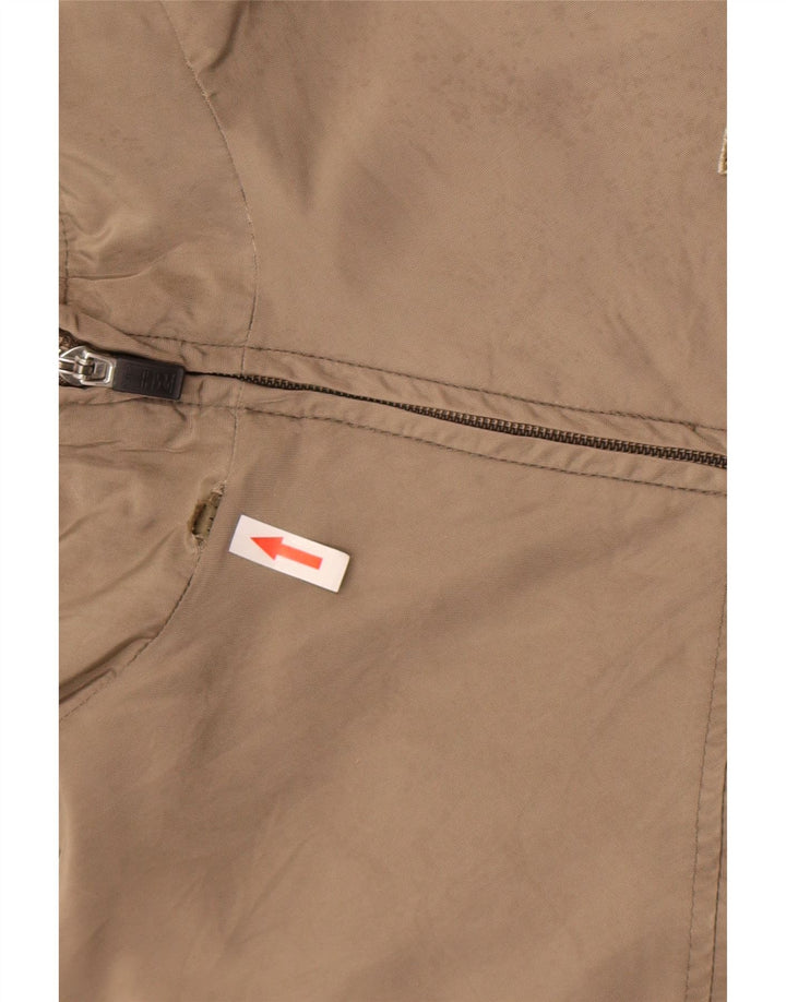 Napapijri Boys Geographic Windbreaker Jacket 9-10 Years Beige Polyamide