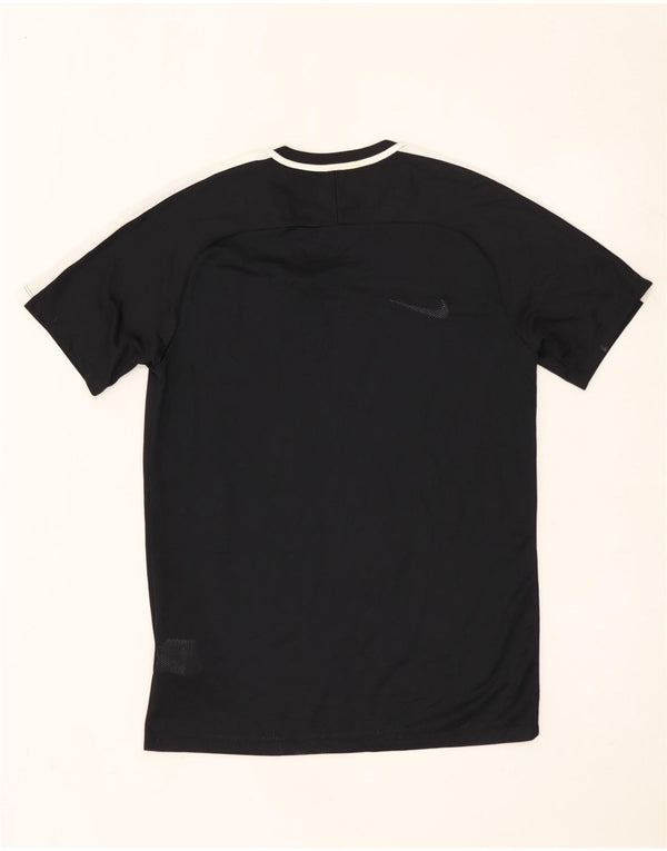 Nike Mens Dri Fit T-Shirt Top Medium Black Colourblock Polyester
