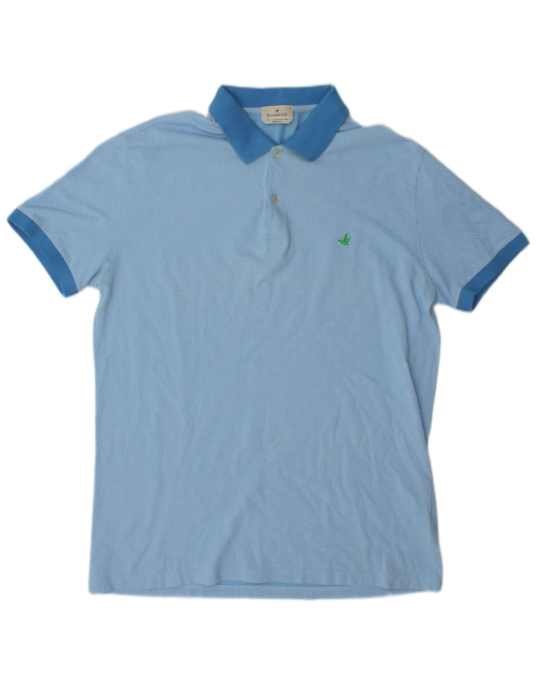 Brooksfield Mens Polo Shirt IT 54 XL Blue Cotton