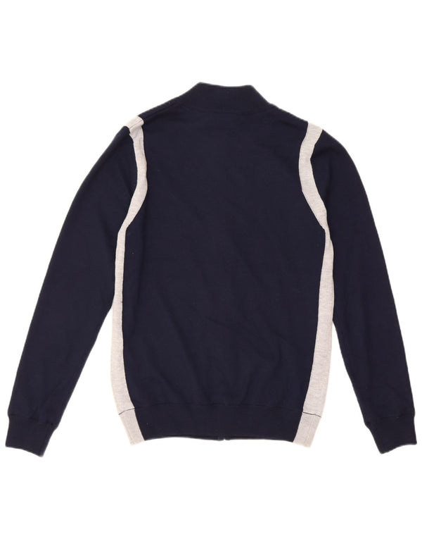 Calvin Klein Womens Cardigan Sweater UK 10 Small Navy Blue Colourblock