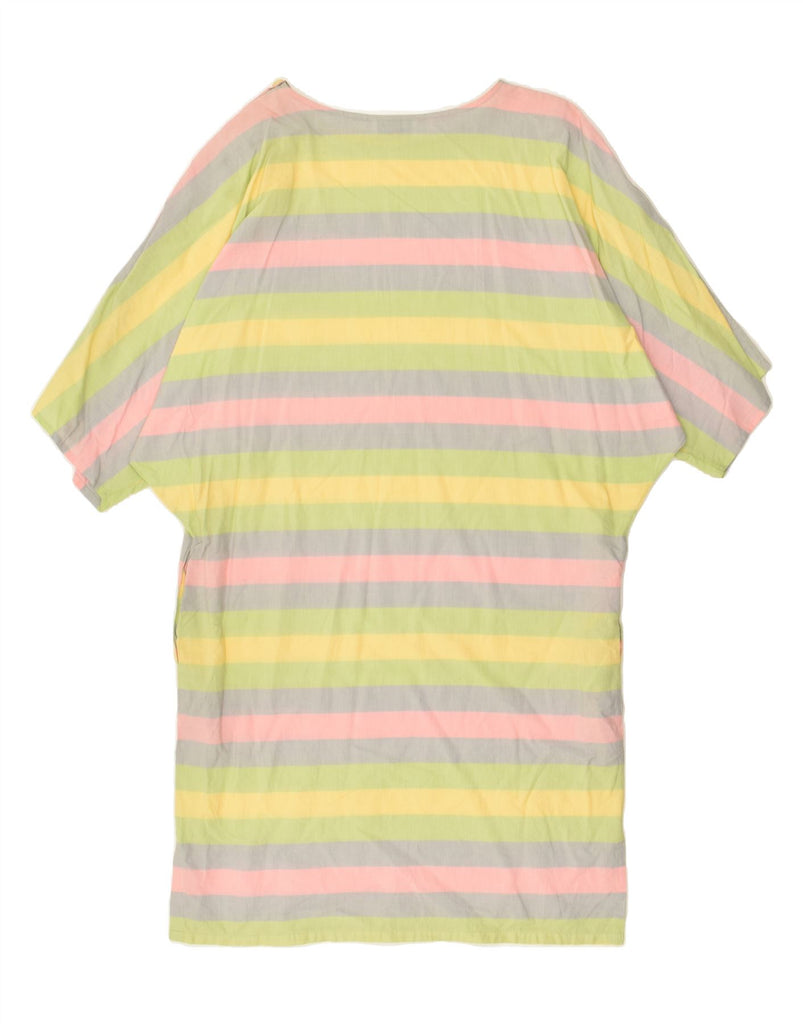 BENETTON Womens Oversized Basic Dress UK 14 Medium Multicoloured Striped Vintage Benetton and Second-Hand Benetton from Messina Hembry 