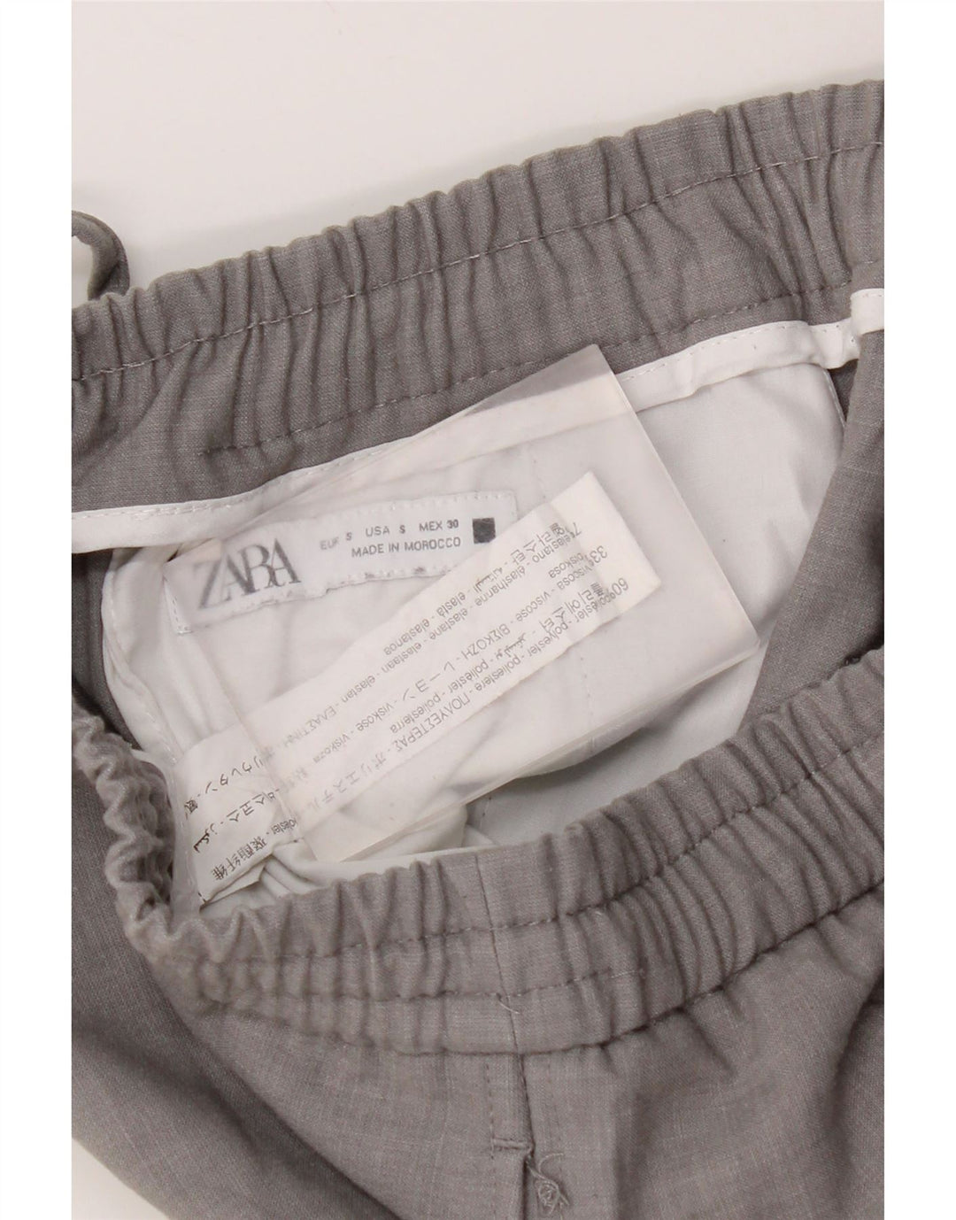 Zara Mens Joggers Chino Trousers Small W30 L28 Grey Polyester