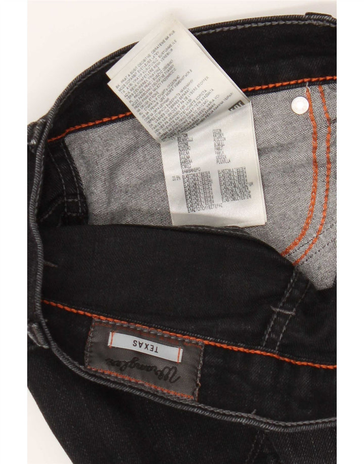 Wrangler Mens Texas Stretch Straight Jeans W36 L34 Black Cotton