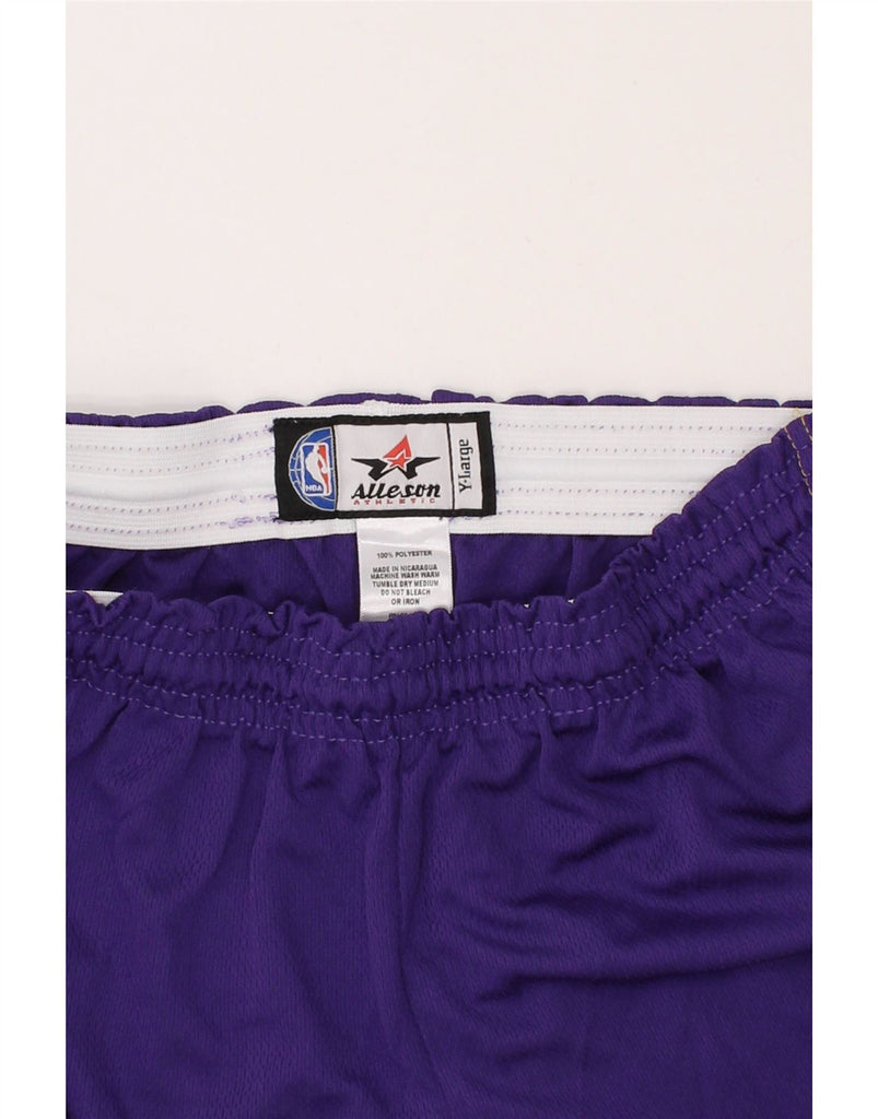 NBA Boys Sport Shorts 7-8 Years Large Purple Colourblock Polyester Vintage NBA and Second-Hand NBA from Messina Hembry 