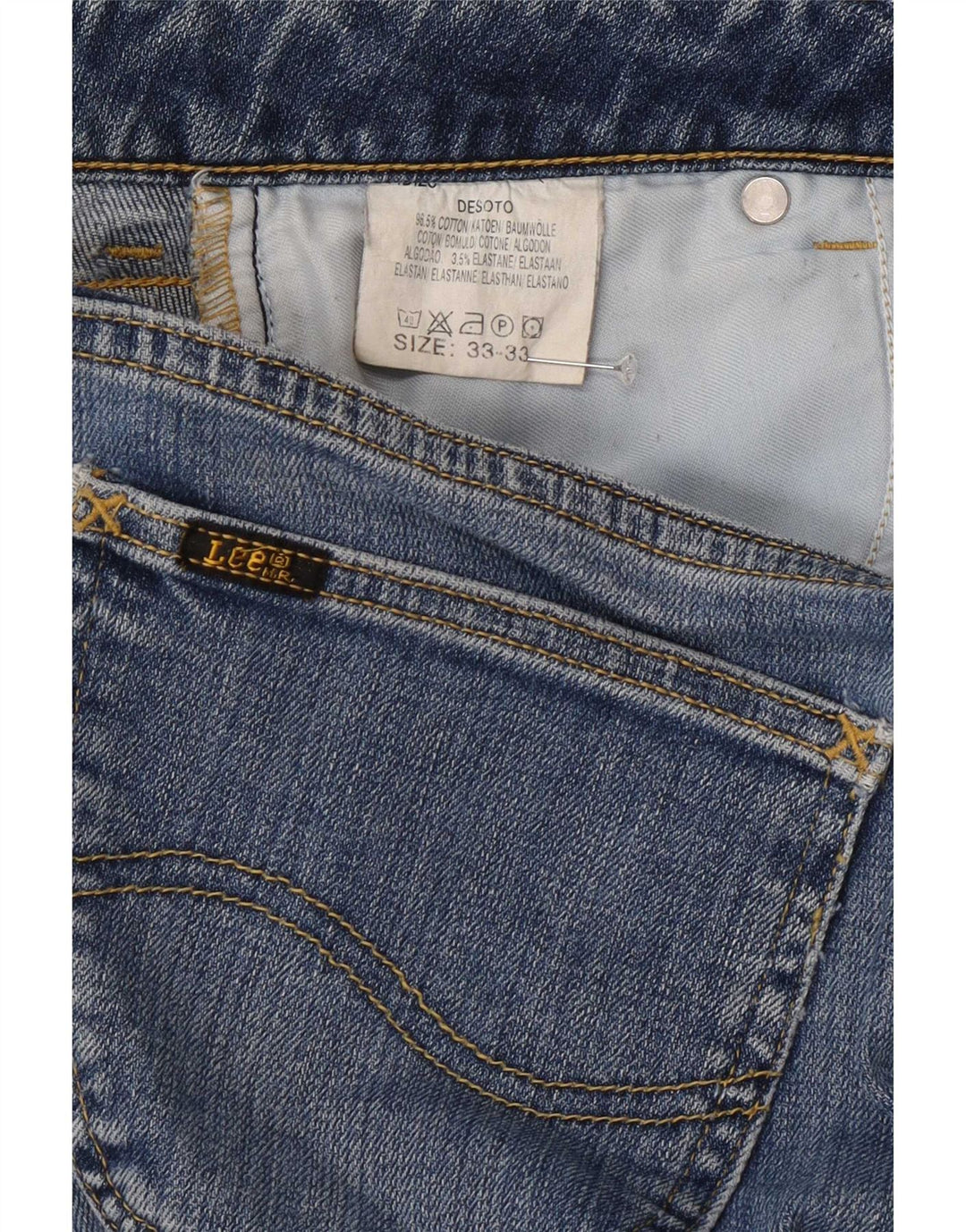 Lee Womens Desoto Bootcut Jeans W33 L33 Blue Cotton