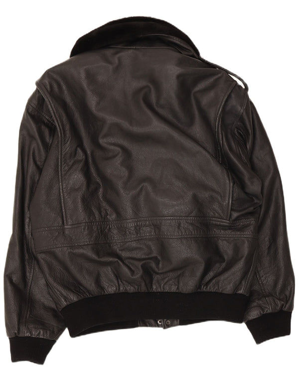 Conbipel Mens Leather Jacket IT 52 Large Black