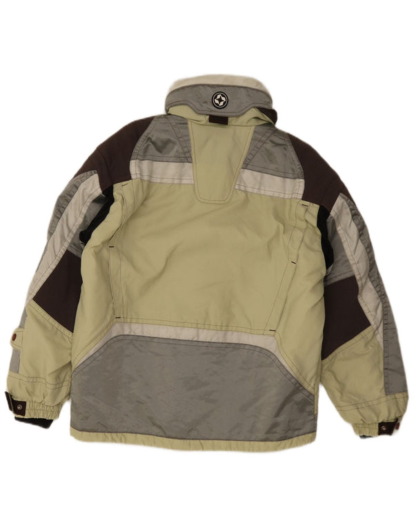 Colmar Mens Graphic Hooded Ski Jacket US 42 Large Green Colourblock