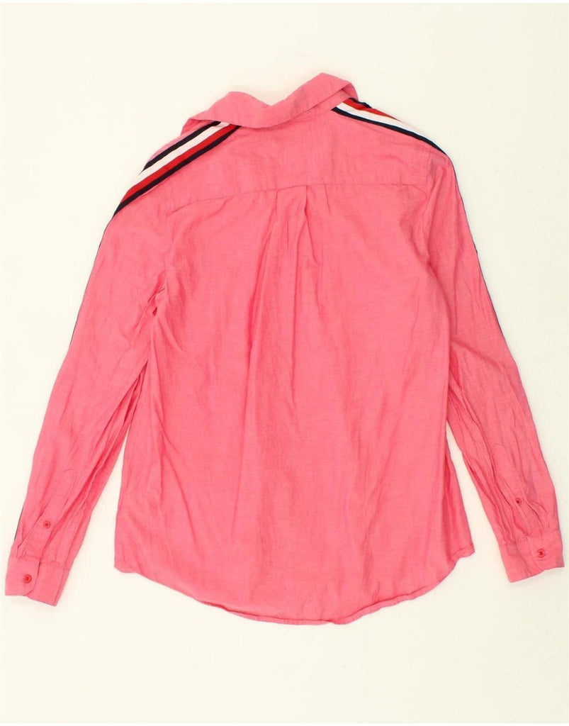 TOMMY HILFIGER Womens Relaxed Fit Shirt UK 6 XS Pink Cotton Vintage Tommy Hilfiger and Second-Hand Tommy Hilfiger from Messina Hembry 