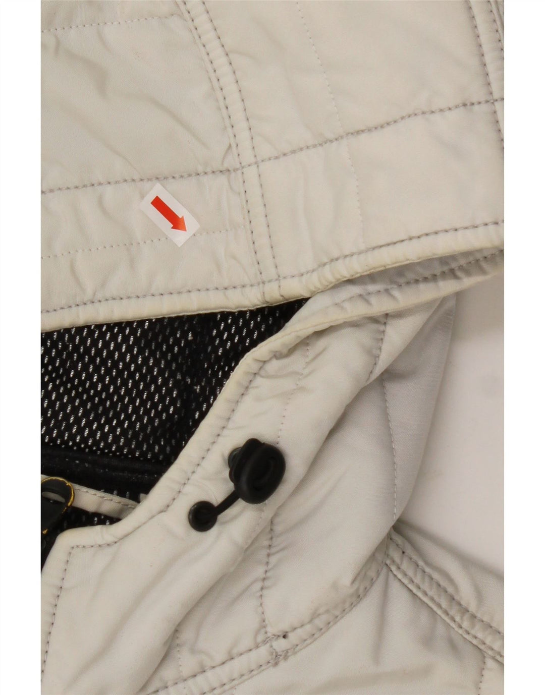 REFRIGIWEAR Womens Hooded Bomber Jacket UK 14 Medium White Polyamide