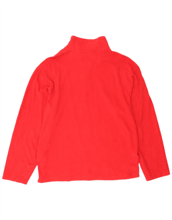 Nautica Mens Zip Neck Top Long Sleeve XL Red Cotton