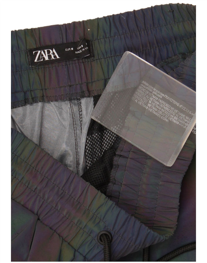 Zara Mens Cargo Tracksuit Trousers Joggers Small Multicoloured Colourblock