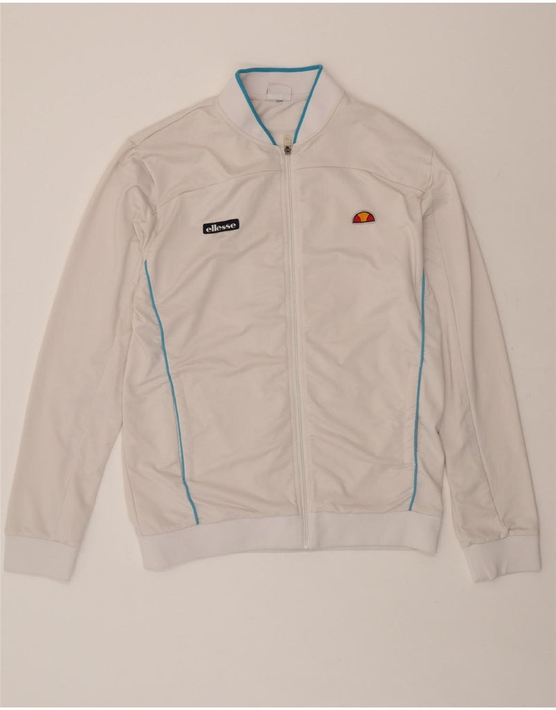 ELLESSE Mens Tracksuit Top Jacket Large White Polyester Vintage Ellesse and Second-Hand Ellesse from Messina Hembry 