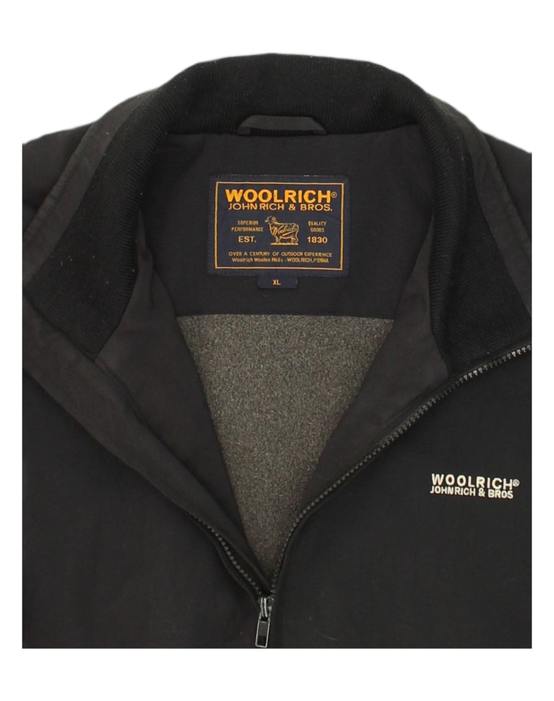 WOOLRICH Mens Bomber Jacket UK 42 XL Black Nylon | Vintage Woolrich | Thrift | Second-Hand Woolrich | Used Clothing | Messina Hembry 