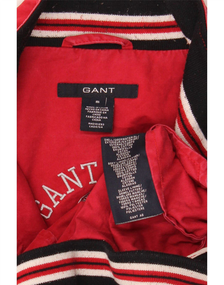 Gant Mens Bomber Jacket UK 36 Small Red Colourblock Cotton