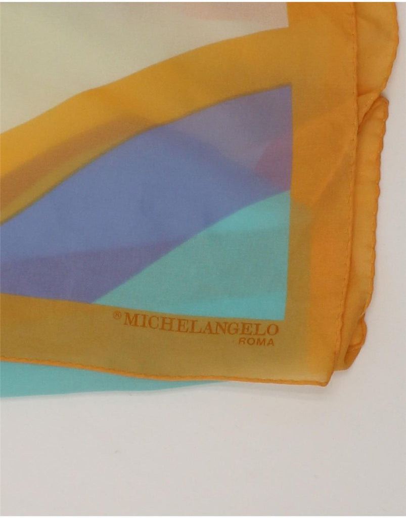 MICHELANGELO Womens Square Scarf One Size Yellow Colourblock | Vintage Michelangelo | Thrift | Second-Hand Michelangelo | Used Clothing | Messina Hembry 