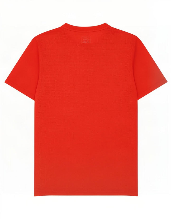Puma Mens T-Shirt Top Large Red Colourblock Polyester