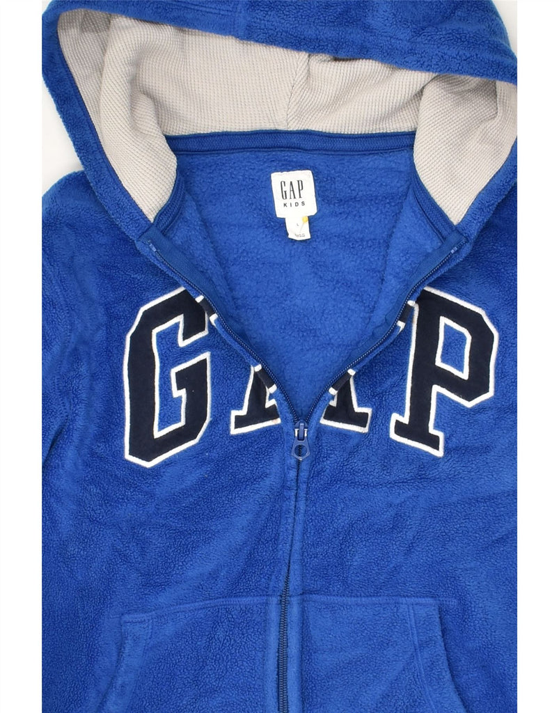 GAP Boys Graphic Fleece Jacket 10-11 Years Large Blue Polyester | Vintage Gap | Thrift | Second-Hand Gap | Used Clothing | Messina Hembry 