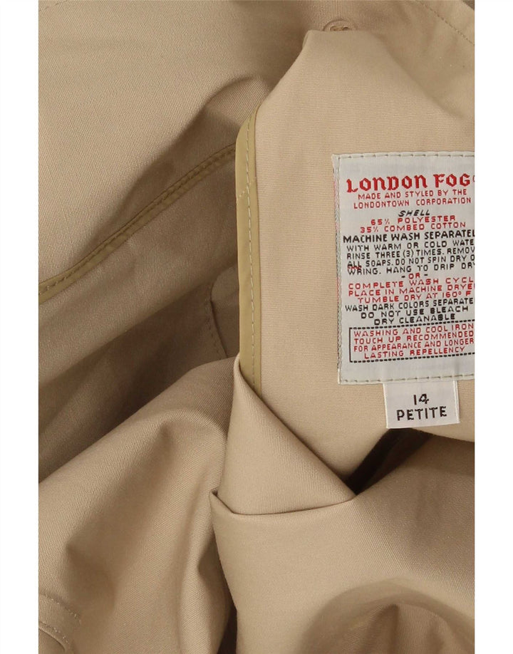 London Fog Womens Overcoat US 14 XL Brown Polyester