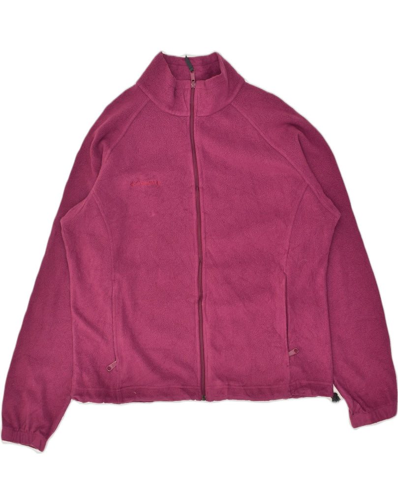 COLUMBIA Womens Fleece Jacket UK 18 XL Burgundy Polyester | Vintage Columbia | Thrift | Second-Hand Columbia | Used Clothing | Messina Hembry 