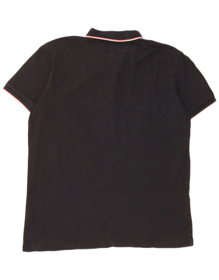 Kappa Mens Polo Shirt 2XL Black Cotton