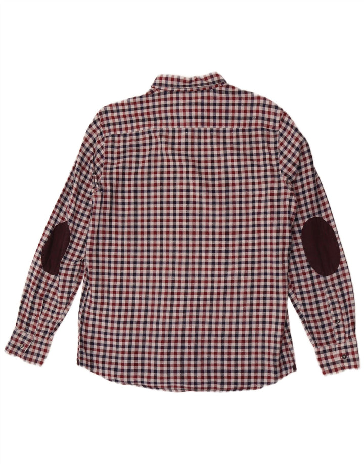 Massimo Dutti Mens Flannel Shirt Large Multicoloured Gingham