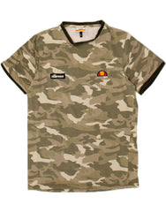 ELLESSE Mens T-Shirt Top Small Green Camouflage