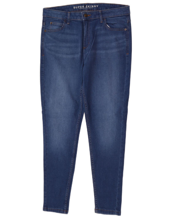 Marks & Spencer Womens Super Skinny Jeans UK 14 Large W32 L27 Blue Cotton