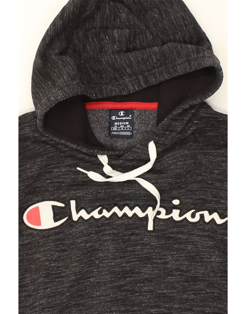 CHAMPION Mens Hoodie Jumper Medium Grey Flecked Cotton | Vintage Champion | Thrift | Second-Hand Champion | Used Clothing | Messina Hembry 