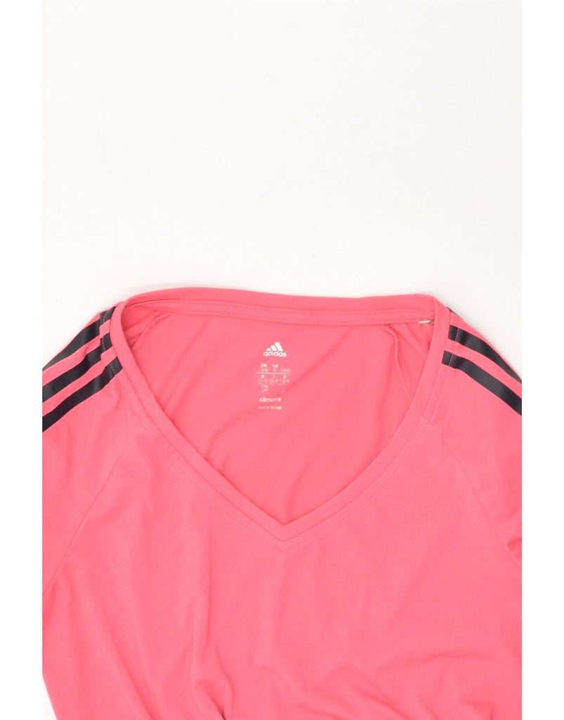 ADIDAS Womens Graphic T-Shirt Top UK 8/10 Small Pink Cotton | Vintage Adidas | Thrift | Second-Hand Adidas | Used Clothing | Messina Hembry 