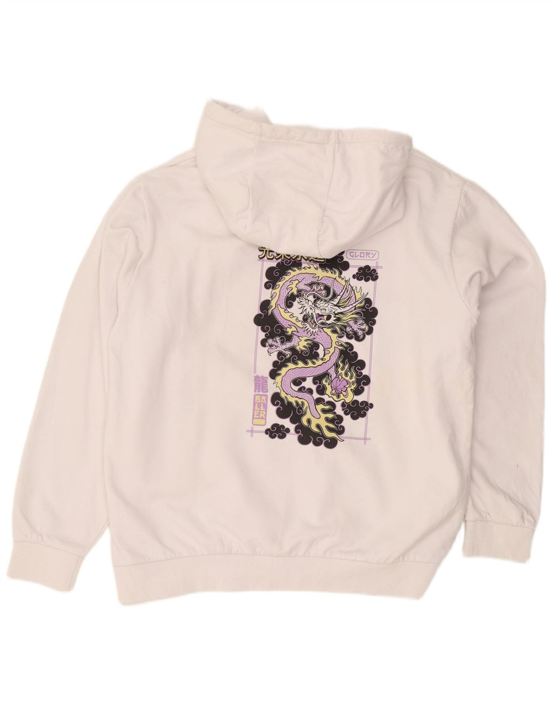 Snipes Mens Graphic Hoodie Jumper 2XL White Cotton