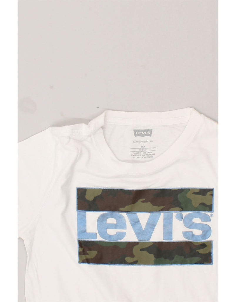 LEVI'S Boys Graphic T-Shirt Top 13-14 Years White Cotton | Vintage Levi's | Thrift | Second-Hand Levi's | Used Clothing | Messina Hembry 