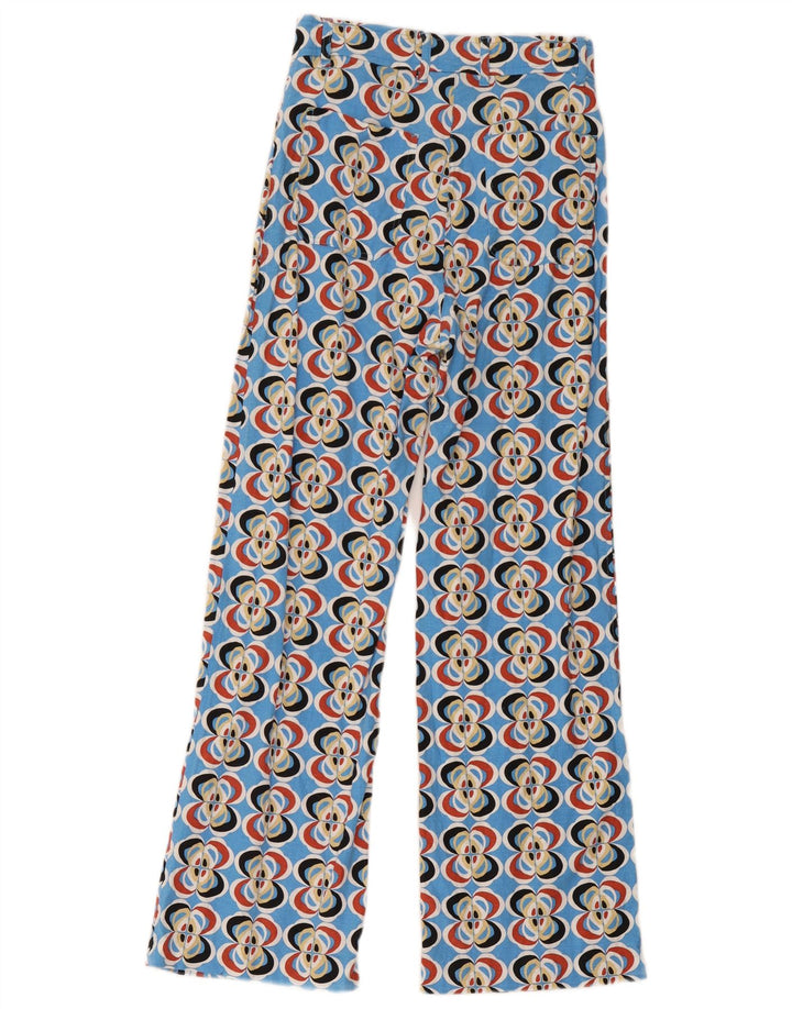 Zara Womens Abstract Pattern Casual Trousers XS W24 L28 Multicoloured